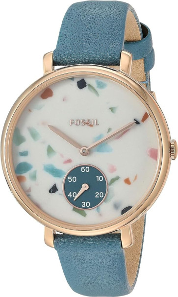 Bracelet de montre Fossil ES4524 Cuir Bleu 14mm